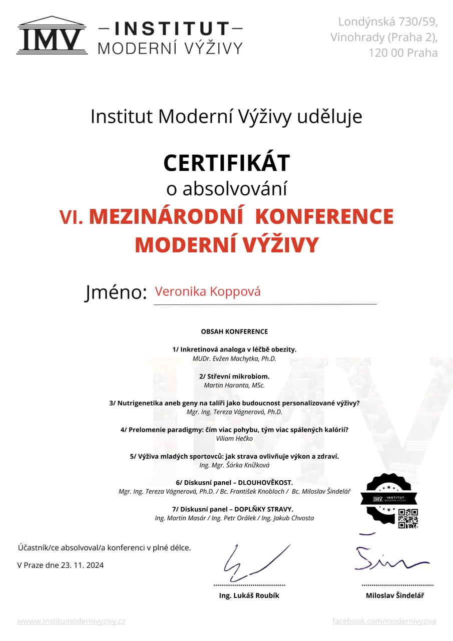 Mezinárodní konference moderní výživy